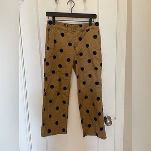 J.CREW - Cropped Chinos - Polka Dot - Size 2 - High Waisted